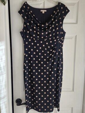 Polka Dot Cowl Neck Dress